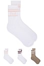 view 1 of 3 Feel Good Varsity 3-pack Sock in Ambient