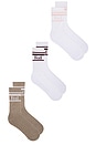view 2 of 3 Feel Good Varsity 3-pack Sock in Ambient