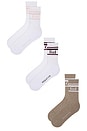 view 4 of 3 Feel Good Varsity 3-pack Sock in Ambient