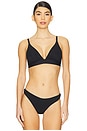 view 1 of 7 Cotton Triangle Bra in Black