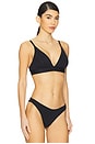 view 4 of 7 Cotton Triangle Bra in Black