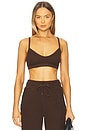 view 1 of 4 Waffle Knit Lounge Bralette in Espresso