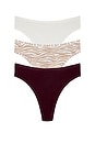 view 1 of 5 Cotton Thong 3 Pack in Safari