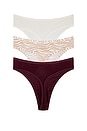 view 2 of 5 Cotton Thong 3 Pack in Safari