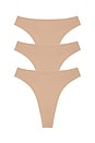 view 1 of 2 Base High Thong 3-pack in Buff
