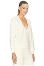 view 2 of 4 Waffle Knit Deep V in Cream