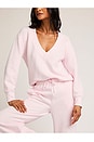view 2 of 7 Waffle Knit Deep V Pullover in Puff