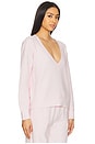 view 4 of 7 Waffle Knit Deep V Pullover in Puff