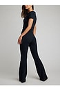 view 3 of 9 Pointelle Flare Pant in Black
