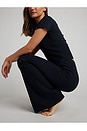 view 4 of 9 Pointelle Flare Pant in Black