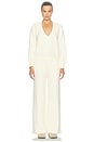 view 6 of 6 Waffle Knit Track Pant in Cream