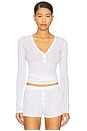 view 1 of 5 Whipped Henley in White