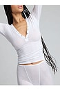 view 5 of 5 Whipped Henley in White