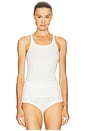 view 1 of 4 Pointelle Tank in White