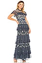 view 1 of 4 ROBE DE SOIRÉE TIERED ANGLAIS in Washed Indigo