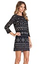 view 2 of 4 Lace Stitch Dress in Navy & Black