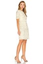 view 2 of 4 Linear Motif Embellished Dress in Lemon