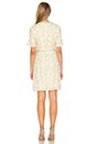 view 3 of 4 Linear Motif Embellished Dress in Lemon