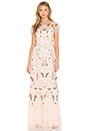 view 1 of 4 Floral Embellished Tiered Maxi Dress in Pastel Pink