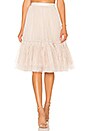 view 1 of 4 Lace Tulle Skirt in Rose Beige