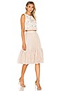 view 4 of 4 Lace Tulle Skirt in Rose Beige