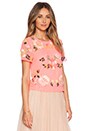 view 2 of 4 Summer Garden Sequin Top in Fluro Coral