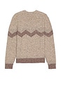 view 2 of 3 Intarsia Zig Zag Crew Neck Sweater in Sand