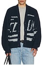 view 3 of 4 Fuzzy Club Cardigan in Navy