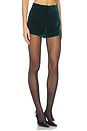 view 3 of 6 Velvet Hot Pant in Green
