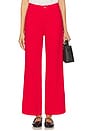 view 1 of 6 Scallop Detail Wide Leg in Red