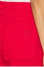 view 6 of 6 Scallop Detail Wide Leg in Red