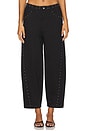 view 1 of 6 Studded Barrel Jeans in Black