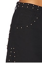 view 6 of 6 Studded Barrel Jeans in Black