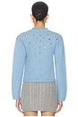 view 3 of 5 Studded Cardigan in Blue