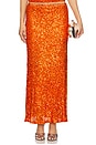 view 1 of 6 Rust Sequin Dorris Skirt in Orange