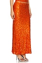view 2 of 6 Rust Sequin Dorris Skirt in Orange