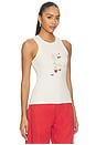 view 2 of 4 Cream Celestial Rib Tank in Cream