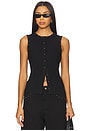view 1 of 4 Studded Button Tank in Black