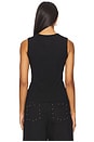 view 3 of 4 Studded Button Tank in Black