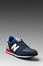 view 1 of 5 Classic U420 Suede/Nylon in Navy/Grey/Red in Navy & Grey & Red