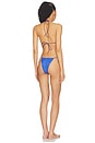 view 3 of 3 Latex Splash Matte Triangle Bikini Set in Cobalt