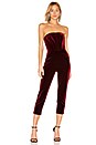 view 1 of 3 x REVOLVE Velvet Strapless Jumpsuit in Burgundy