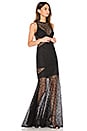 view 2 of 4 Lace Cutaway Gown in Black