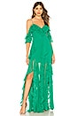 view 1 of 3 x REVOLVE Georgette Cascade Maxi Dress in Emerald