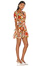 view 2 of 3 Puff Sleeve Pintuck Dress in Tangerine Multi