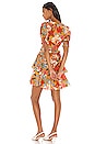 view 3 of 3 Puff Sleeve Pintuck Dress in Tangerine Multi