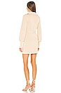 view 3 of 3 Jade Knit V-Neck Mini Dress in Coconut Cream