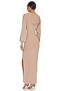 view 4 of 4 Alixia Mixed Rib Knit Long Sleeve Midi Dress Set in Fog