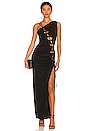 view 1 of 4 Prisha One Shoulder Gown in Black