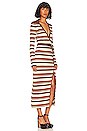 view 2 of 3 Serilda Collar Midi Dress in Rose Multi Stripe